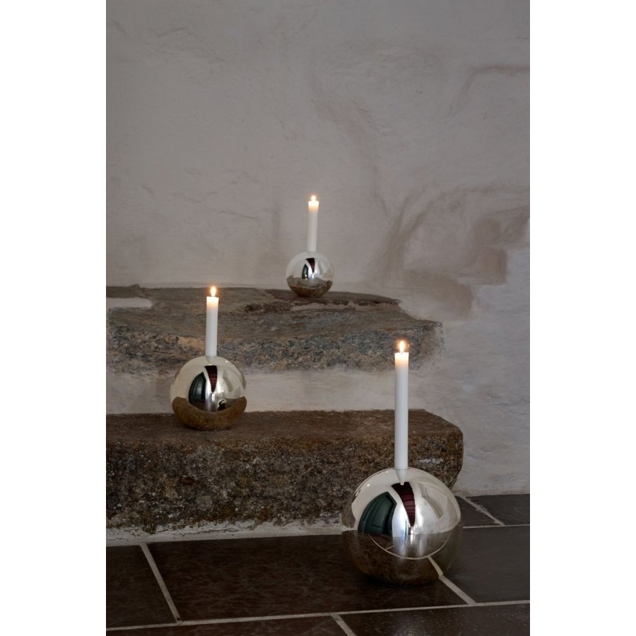 Mette Ditmer Sphere Lysestage H11 cm, Krom