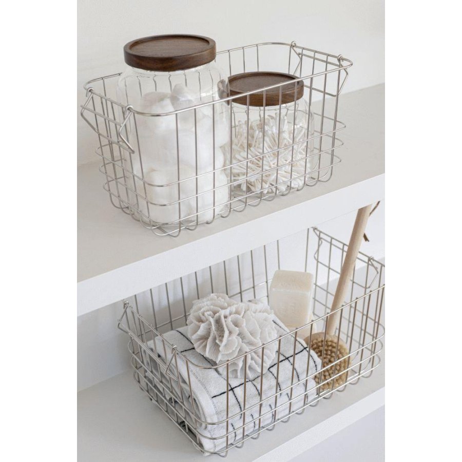 Mette Ditmer Store-it Aufbewahrungskorb H16cm, Chrom