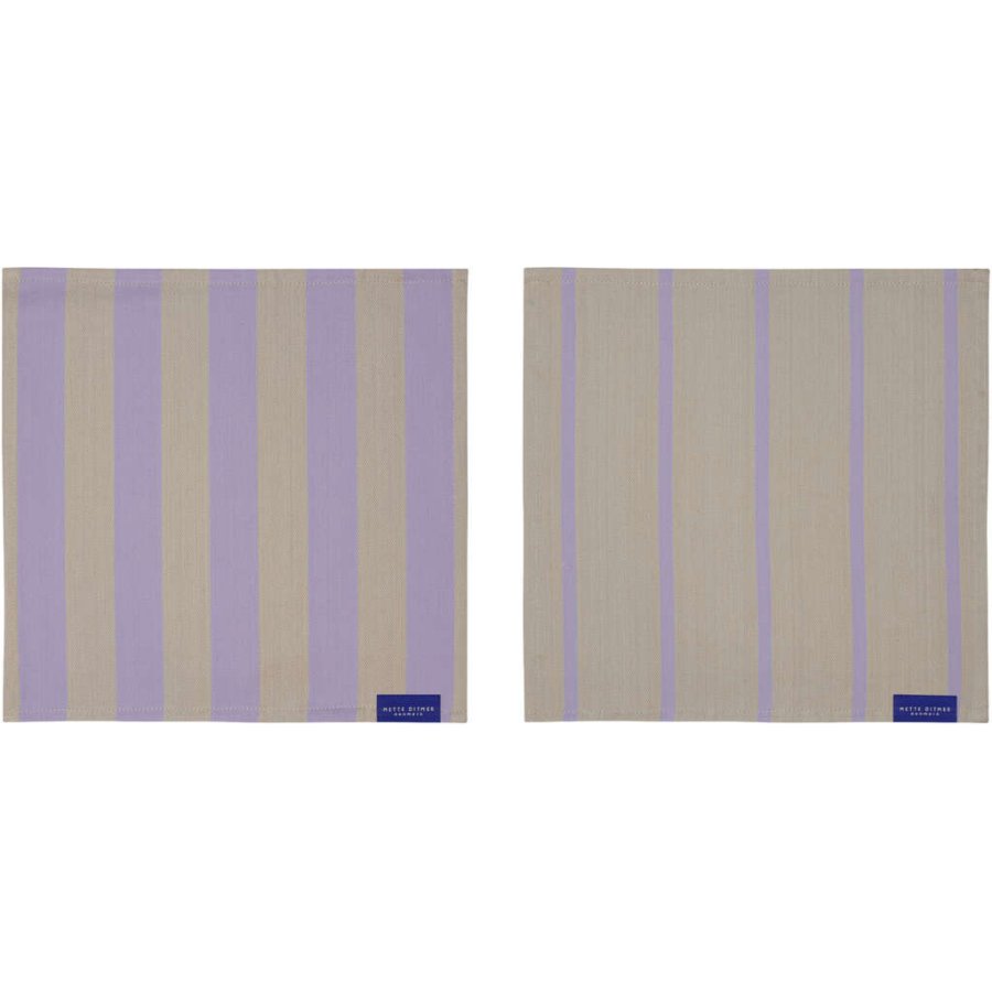 Mette Ditmer Stripes Spllappen 2er Set, 33x33 cm, Sand