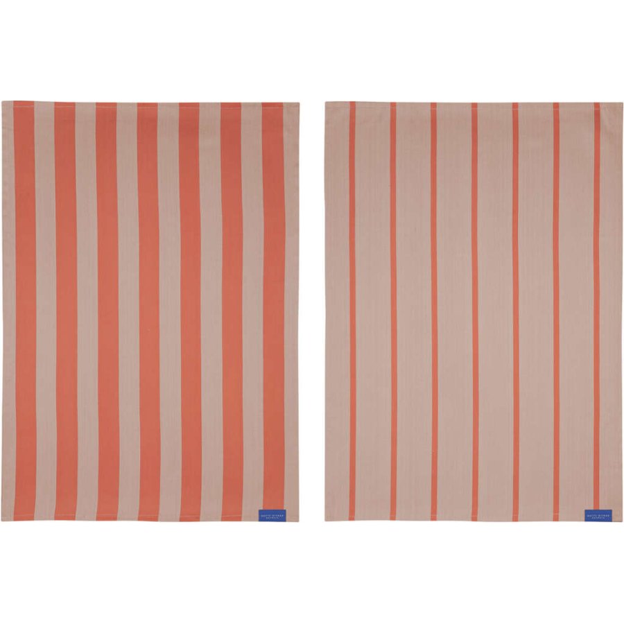 Mette Ditmer Stripes Geschirrtuch 2er Set, 70x50 cm, Latte