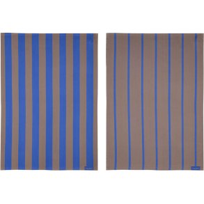 Mette Ditmer Stripes Viskestykke 2 stk. 70x50 cm, Blush