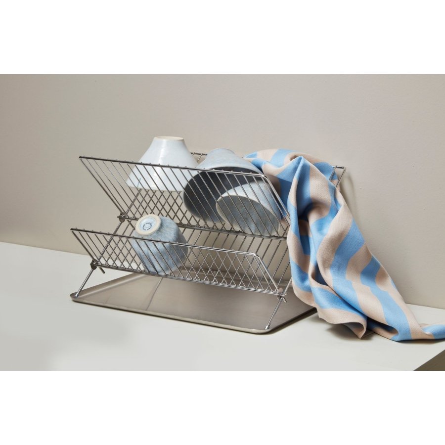 Mette Ditmer Stripes Viskestykke 2 stk. 50x70 cm, Light Blue