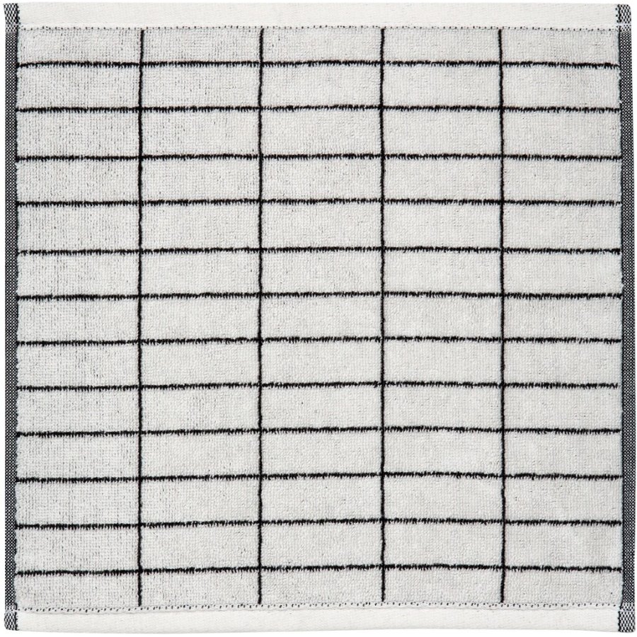 Mette Ditmer Tile Stone Handtuch 3er Set 31x31 cm, Black/Offwhite