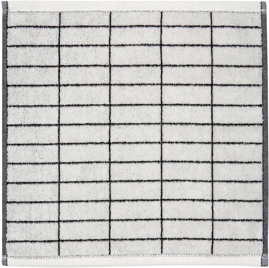 Mette Ditmer Tile Stone Handtuch 3er Set 31x31 cm, Black/Offwhite