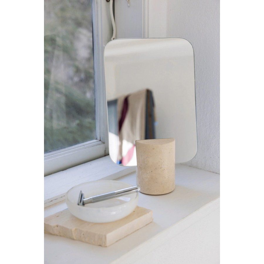 Mette Ditmer Travertine Spejl 30x18 cm, Linen