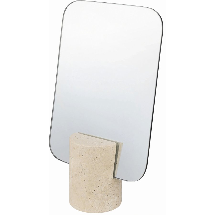 Mette Ditmer Travertine Spejl 30x18 cm, Linen