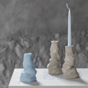 Mette Ditmer Art Piece Lysestage H10 cm, Lys Blå