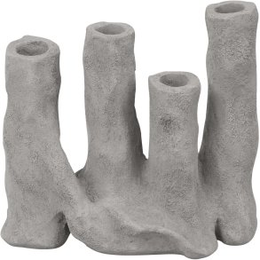 Mette Ditmer Art Piece Lysestage H18 cm, Lys Grå