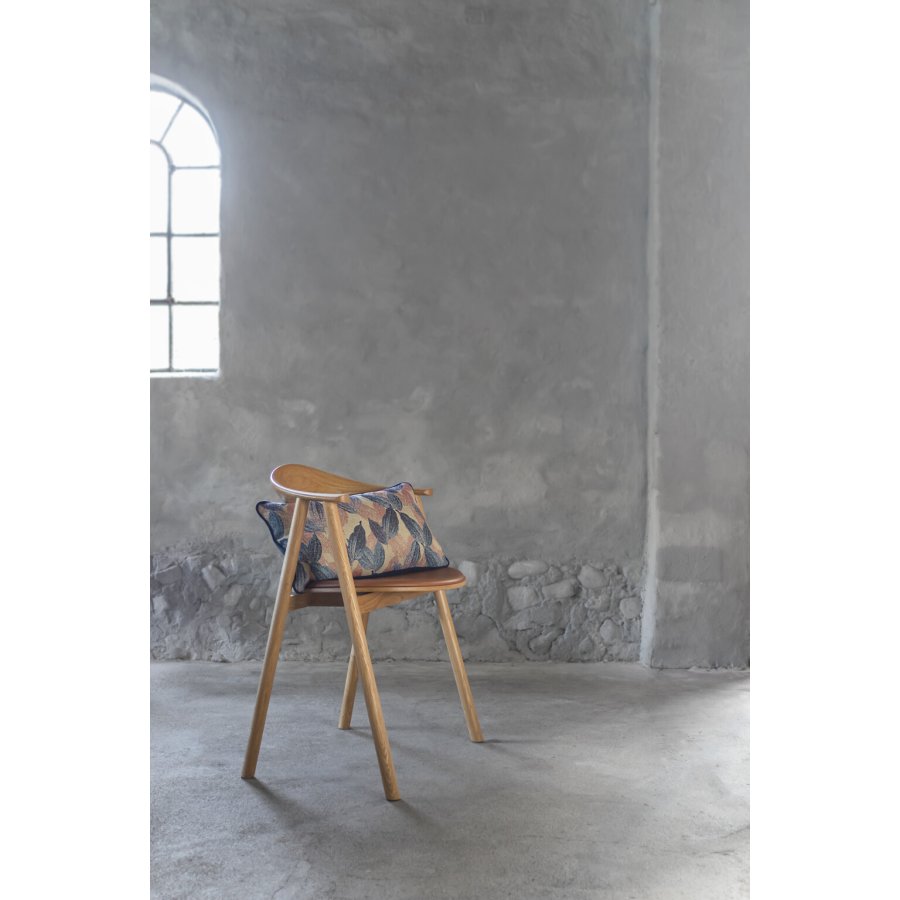 Mette Ditmer Atelier Pude 50x30 cm, Blue Leaves/Dust Blue