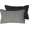 Mette Ditmer Atelier Pude 50x30 cm, Black Stripes/Dark Grey