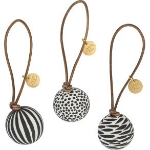 Mette Ditmer Globe Julekugler 3 stk, Black