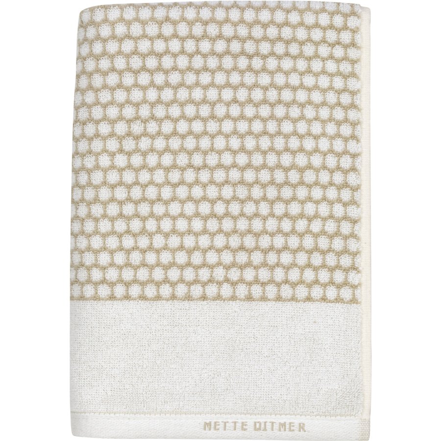 Mette Ditmer Grid Handtcher 2er Set 38x60 cm, Sand/Off-white