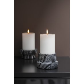 Mette Ditmer Marble Lysestage H6,5 cm, Sort/Grå