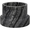 Mette Ditmer Marble Kerzenhalter H6,5 cm, Schwarz/Grau