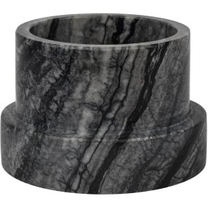 Mette Ditmer Marble Lysestage H6,5 cm, Sort/Grå