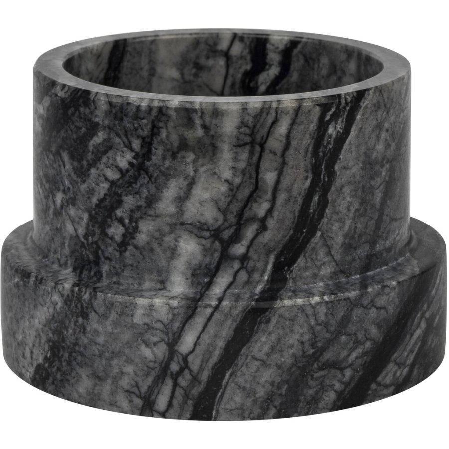 Mette Ditmer Marble Kerzenhalter H6,5 cm, Schwarz/Grau