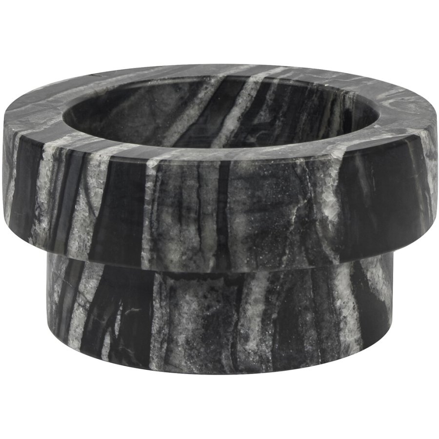 Mette Ditmer Marble Kerzenhalter H5 cm, Schwarz/Grau