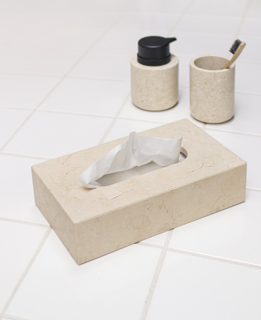 Mette Ditmer Marble Serviettenbox, Sand