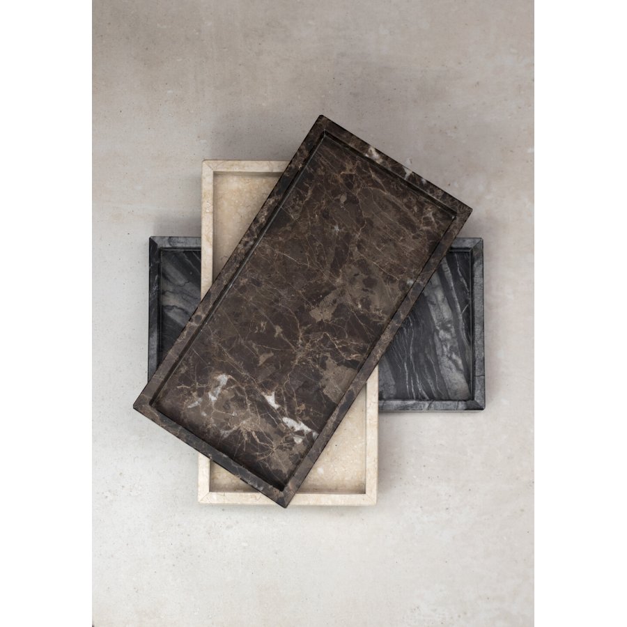 Mette Ditmer Marble Tablett 31 cm, Schwarz/Grau