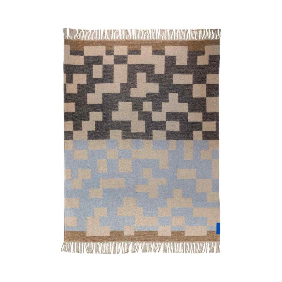 Mette Ditmer Maze Plaid 130x190 cm, Hellblau