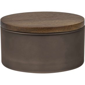 Mette Ditmer Modest Glas mit Deckel H6 cm, Walnut