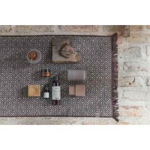 Mette Ditmer Morocco Bademåtte 50x80 cm, Chokolade/Off-white