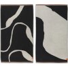 Mette Ditmer Nova Arte Handtuch 2er-Set, 40x55 cm, Schwarz/Offwhite