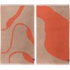 Mette Ditmer Nova Arte Handtuch 2er Set, 40x55 cm, Latte/Orange