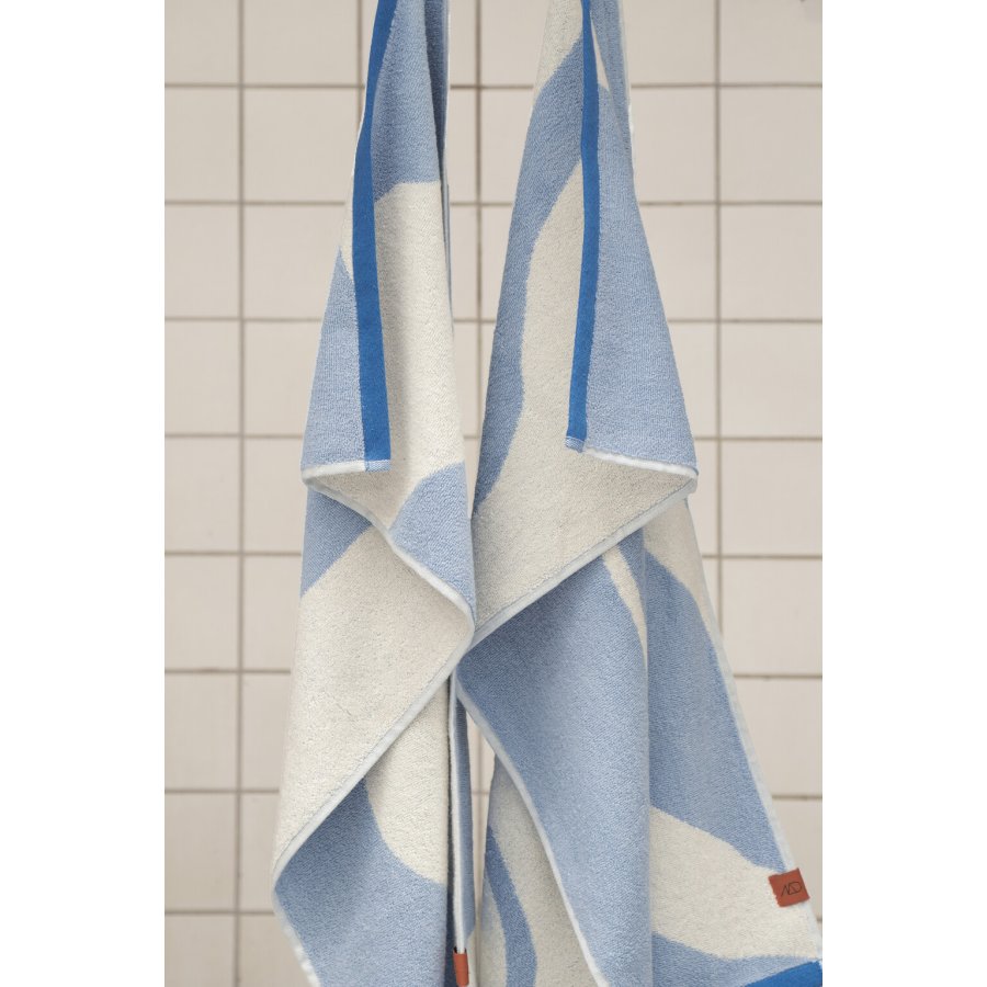 Mette Ditmer Nova Arte Handtuch 2er-Set, 40x55 cm, Hellblau/Offwhite