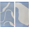 Mette Ditmer Nova Arte Handtuch 2er-Set, 40x55 cm, Hellblau/Offwhite