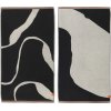 Mette Ditmer Nova Arte Handtuch 2er-Set, 50x90 cm, Schwarz/Offwhite