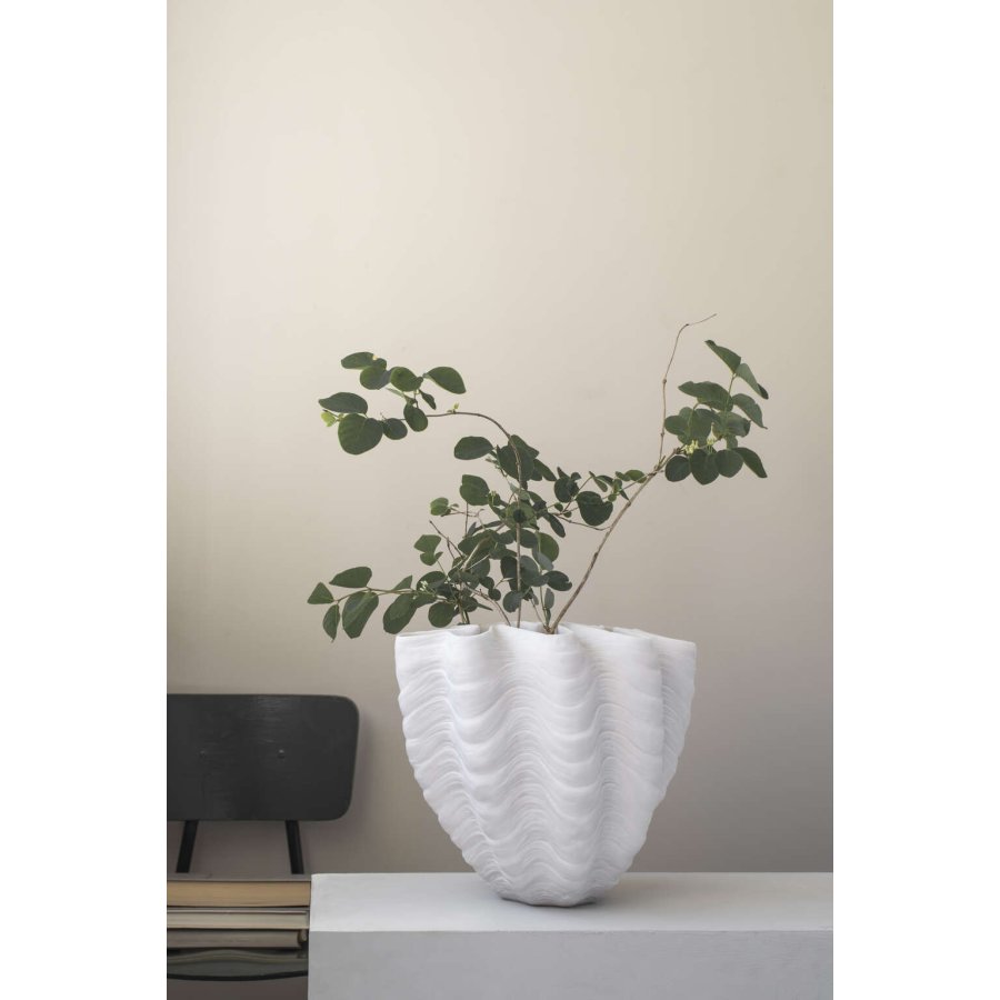 Mette Ditmer Shell Vase H30 cm, Cremefarben