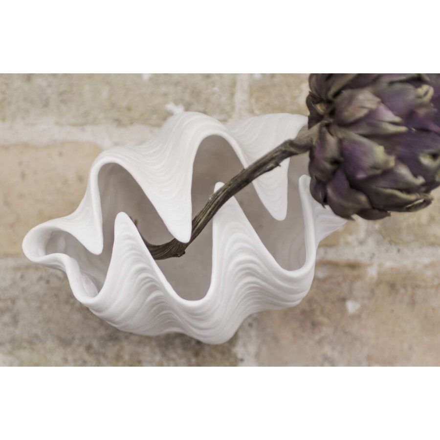 Mette Ditmer Shell Vase H22 cm, Cremefarben