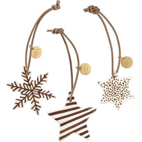 Mette Ditmer Star Ornament 3er Set, Walnut