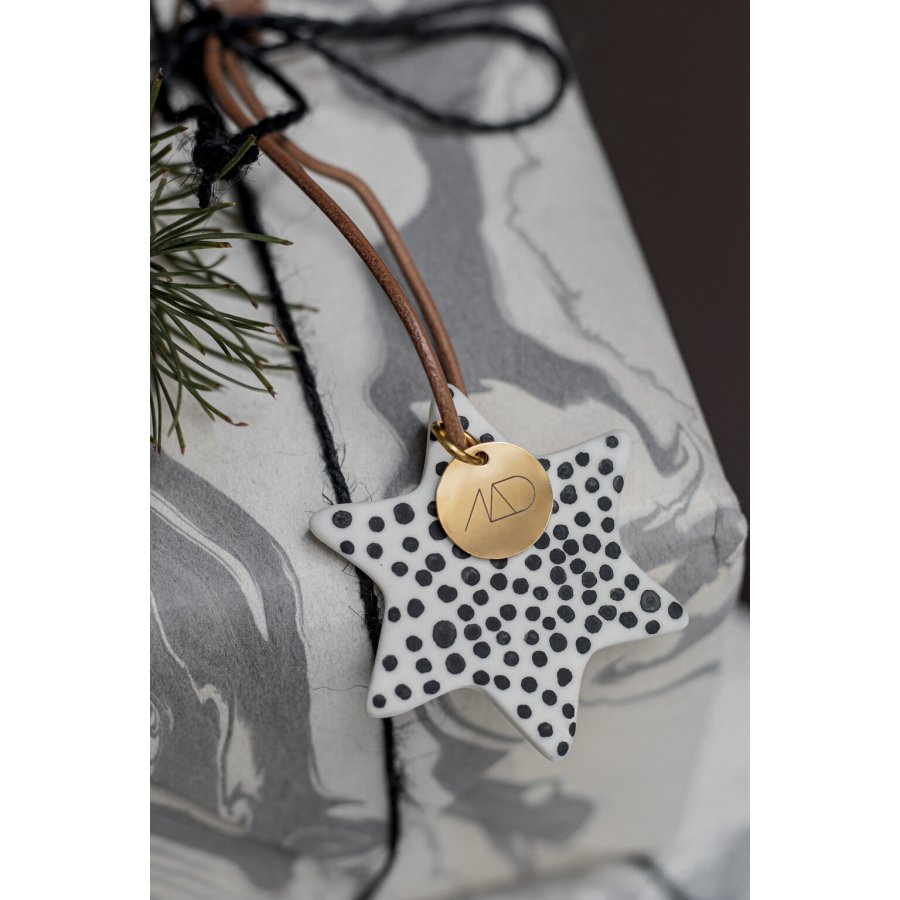 Mette Ditmer Star Ornament 3er Set, Schwarz