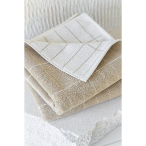 Mette Ditmer Tile Stone Håndklæde 70x140 cm, Sand/Off-white
