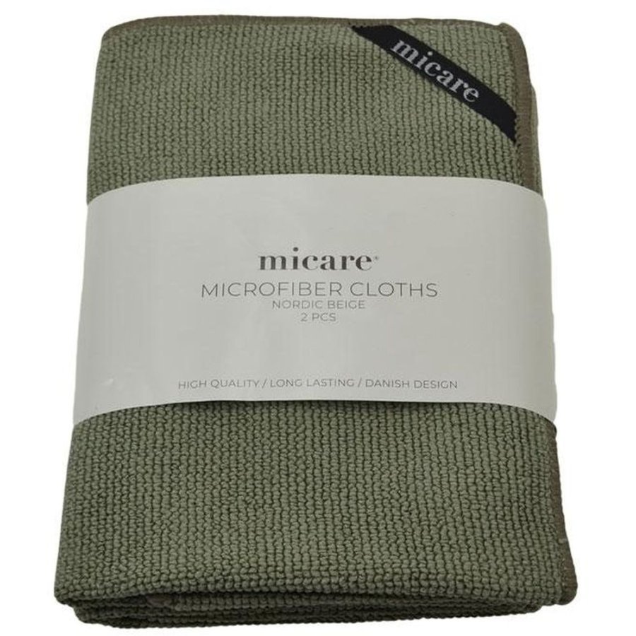 micare Microfiberklude 2 stk. 50x70 cm, Nordic Beige