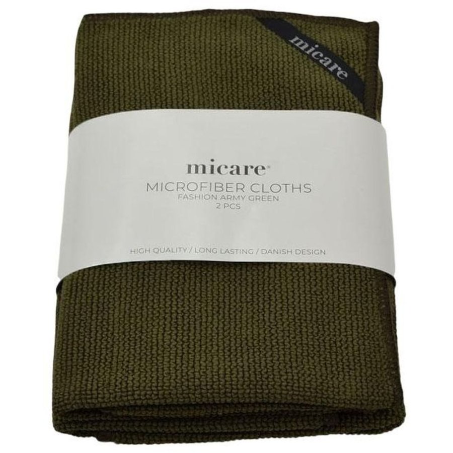 micare Microfiberklude 2 stk. 35x35 cm, Army Gr�n