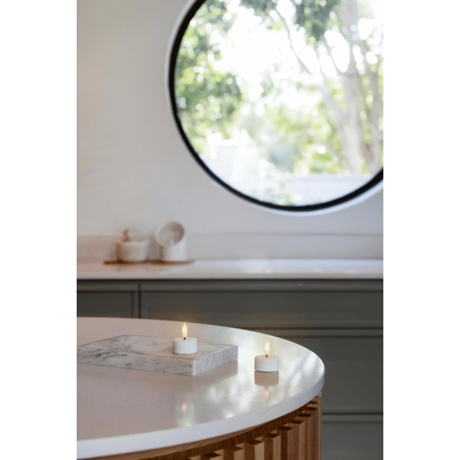 Moods & More Teelichter LED 2er Set 3,9xH2,0 cm, Wei