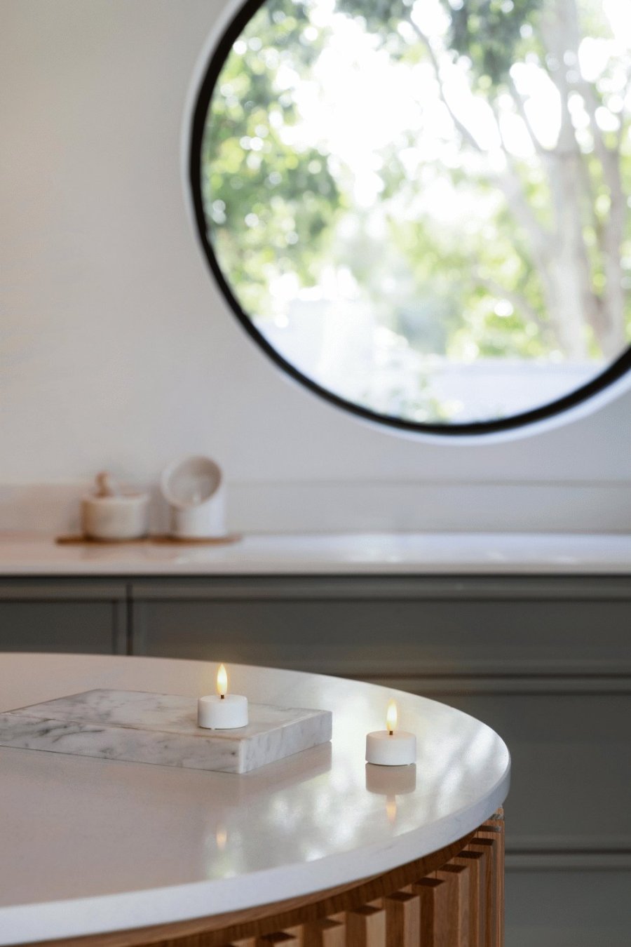 Moods & More Teelichter LED 2er Set 3,9xH2,0 cm, Wei