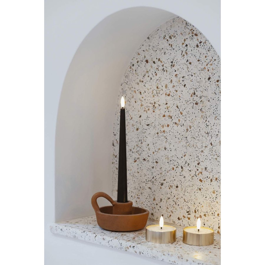 Moods & More Teelicht mit Schmelzeffekt LED 6,3xH2,5 cm, Messingfinish