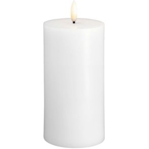 Moods & More Stumpenkerze LED 7,4xH15 cm, Classic White