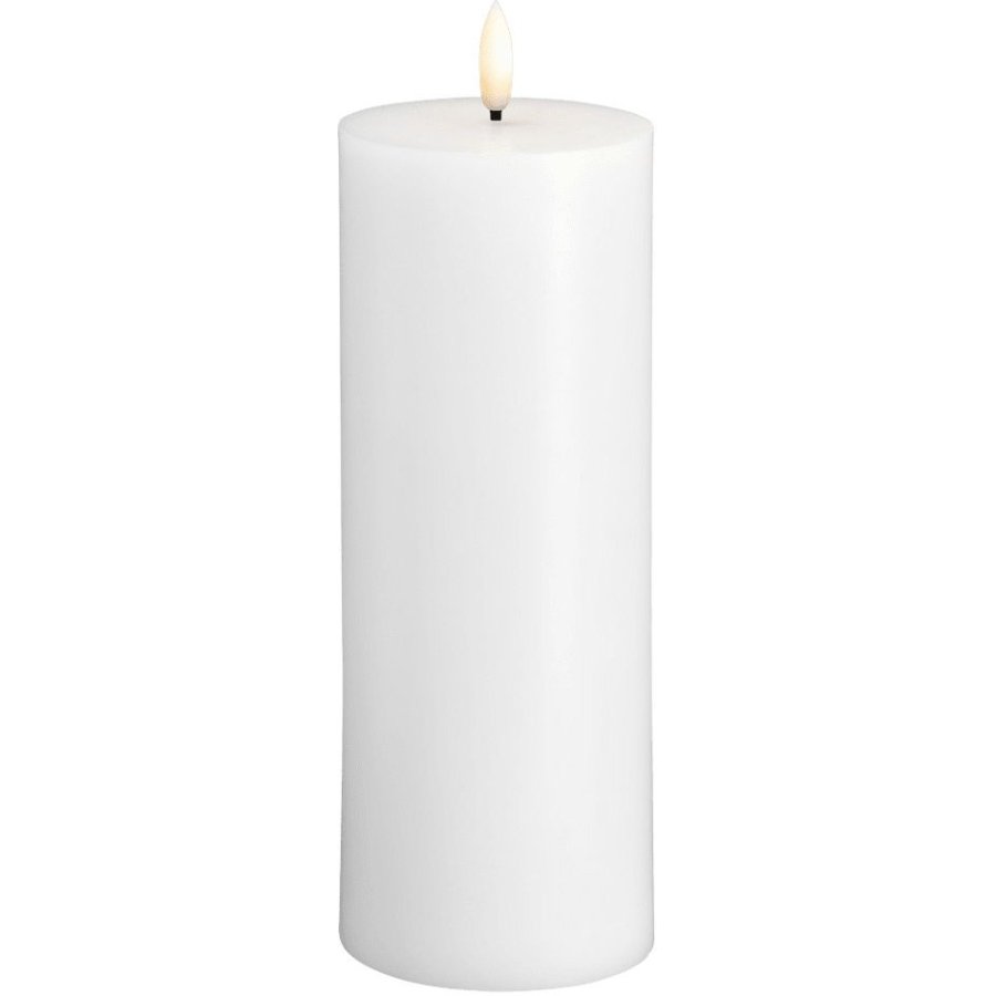 Moods & More Stumpenkerze LED 7,4xH20 cm, Classic White