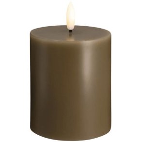 Moods & More Bloklys LED 7,4xH10 cm, Dark Sand