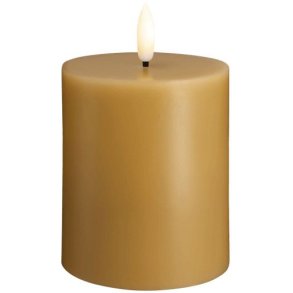 Moods & More Bloklys LED 7,4xH10 cm, Honey Mustard