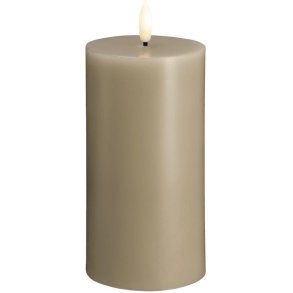 Moods & More Bloklys LED 7,4xH15 cm, Kit Grey