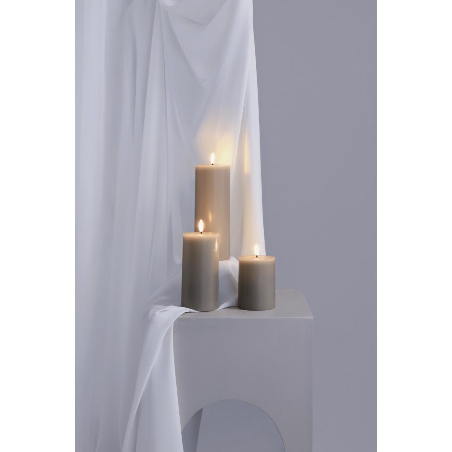 Moods & More Stumpenkerze LED 7,4xH10 cm, Sand