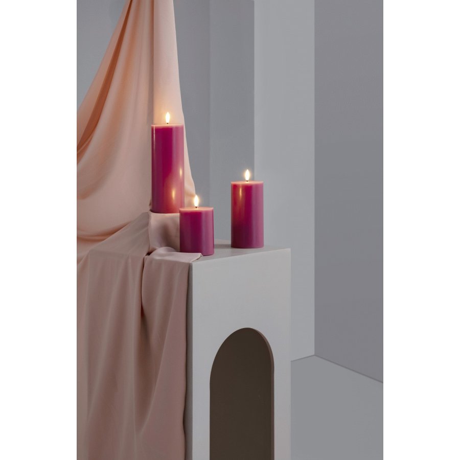 Moods & More Stumpenkerze LED 7,4xH10 cm, Vintage Rose