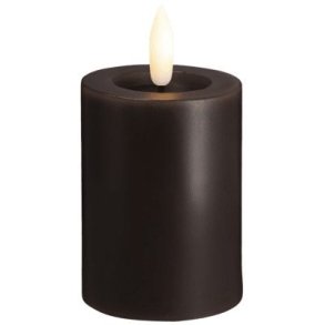 Moods & More Bloklys m. Smelteeffekt LED 4,9xH7,5 cm, Charcoal