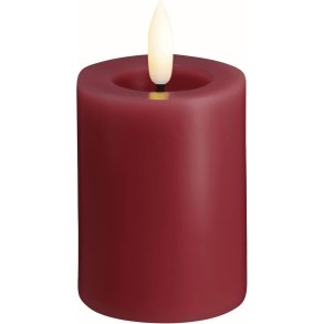 Moods & More Bloklys m. Smelteeffekt LED 4,9xH7,5 cm, Cranberry Red